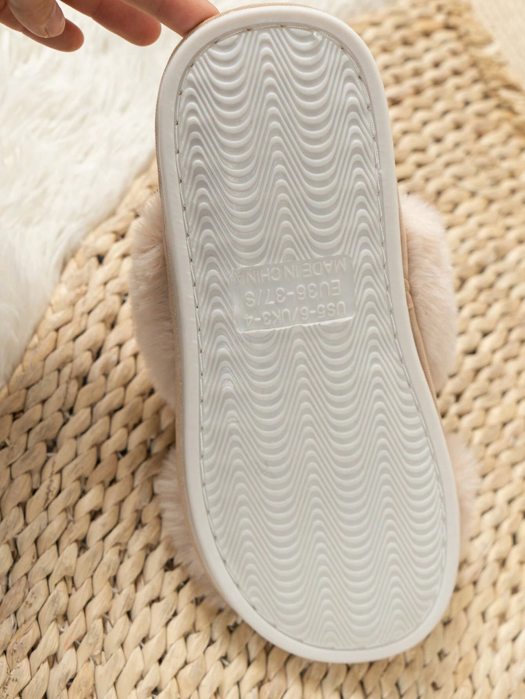 Women'S Criss-Cross Fluffy Slip-On Slippers, Popular Cross-Border Fuzzy House Slippers