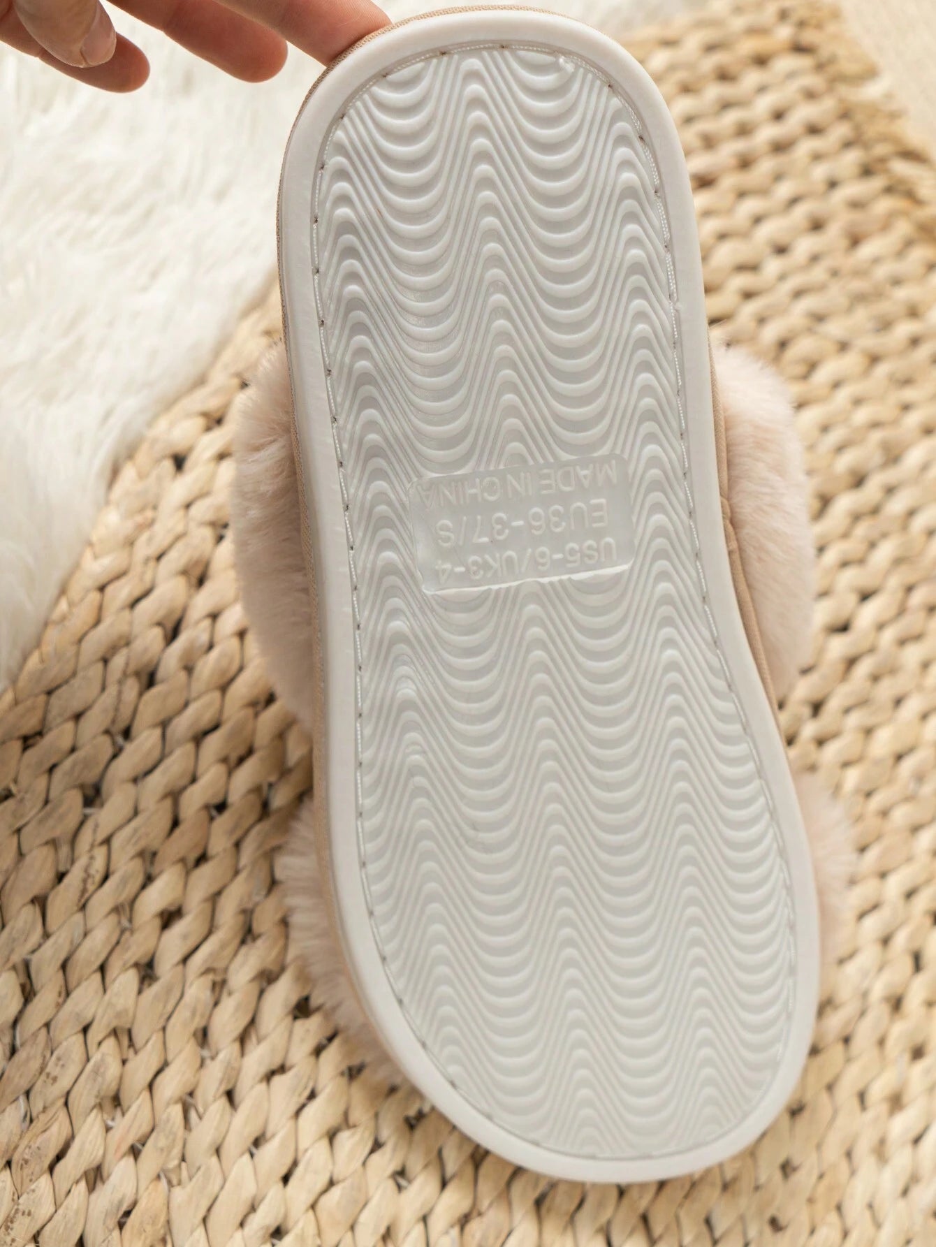 Women'S Criss-Cross Fluffy Slip-On Slippers, Popular Cross-Border Fuzzy House Slippers